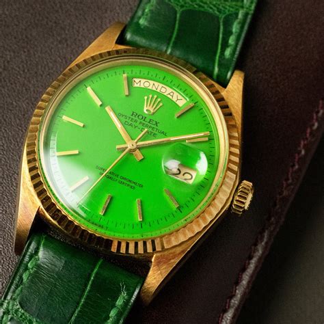 vintage green dial rolex|Rolex green dial watch price.